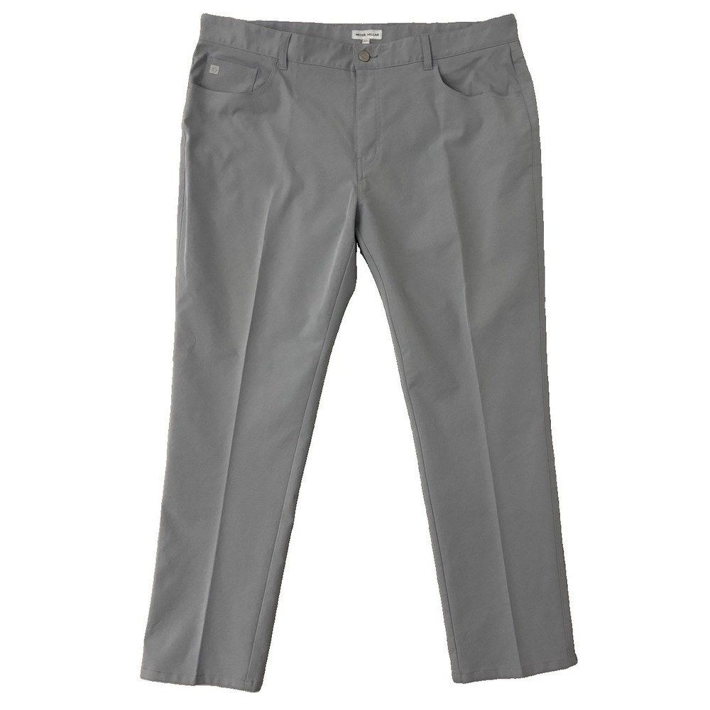 Peter Millar Performance 5 Pocket Good Golf Pants Men's 40x32 Gray Travel Casual